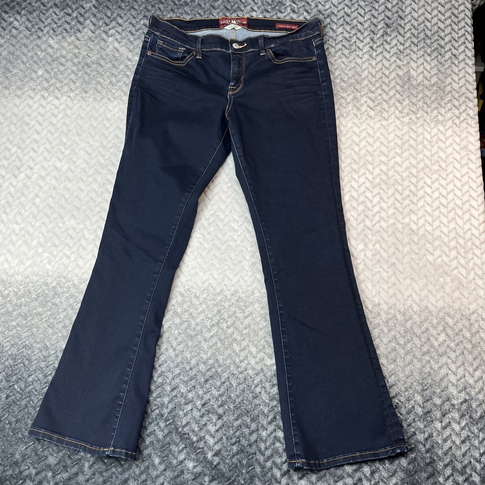 Lucky Brand Jeans Womens 12/31 Dark Wash Charlie Baby Boot Blue Denim Pants